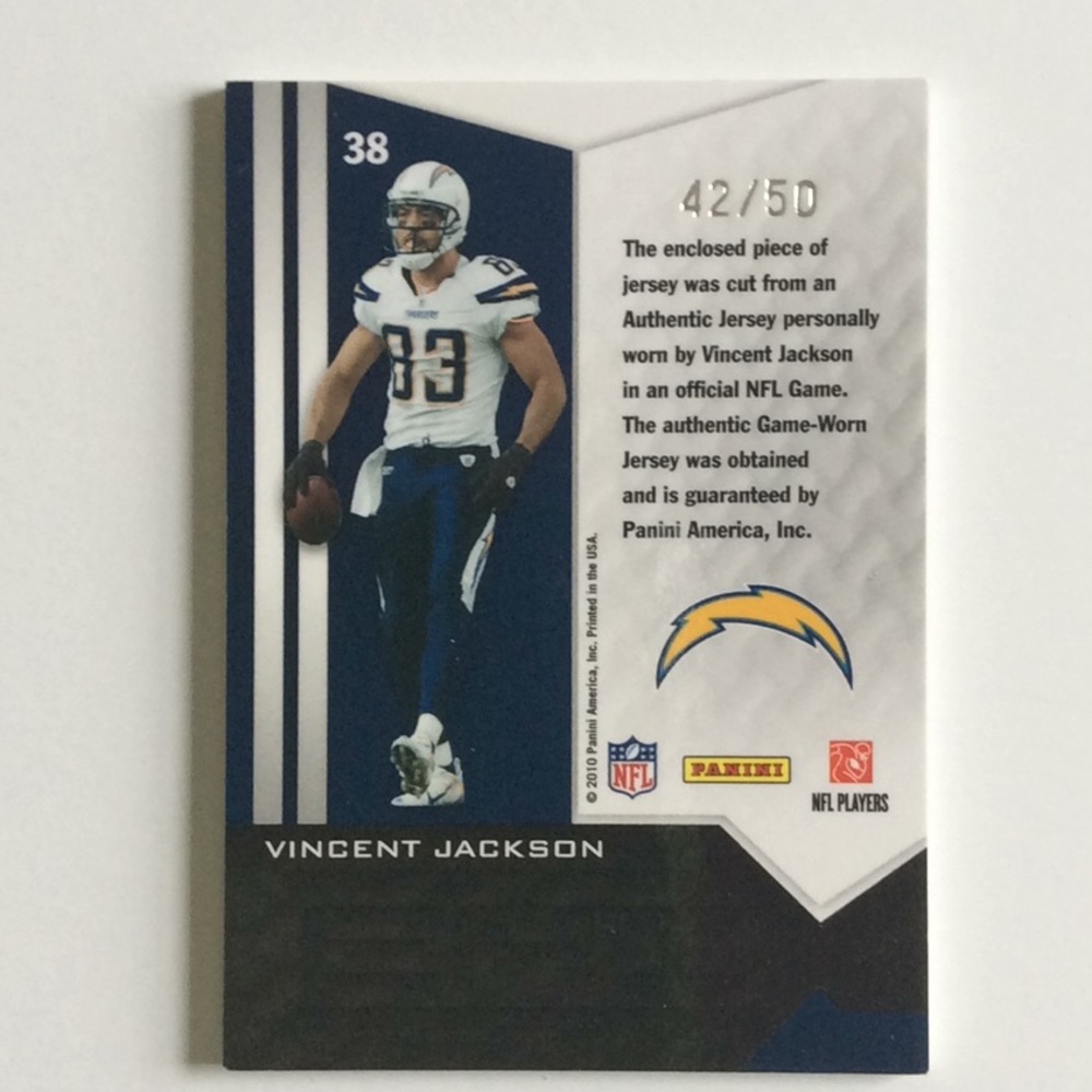 San Diego Chargers Vincent Jackson cards jersey - Picture 3 of 8